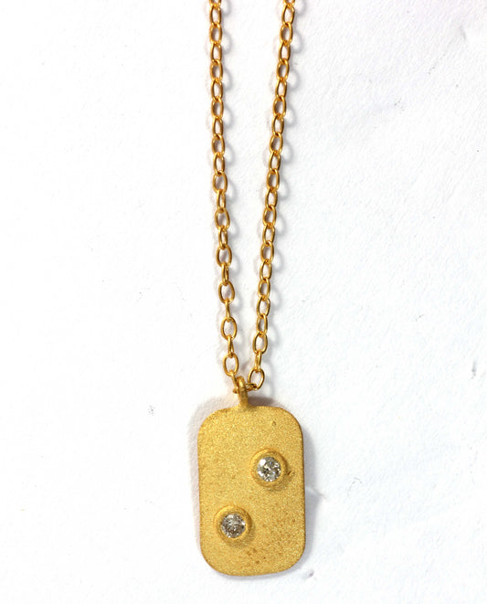 Rectangle Diamond Pendants. Genuine handmade pave diamond Pendant