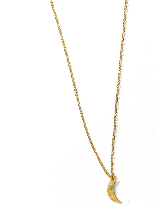 Moon Diamond Pendants. Genuine handmade pave diamond Pendant.