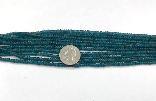 Apatite Roundel Beads Facetted 4 mm