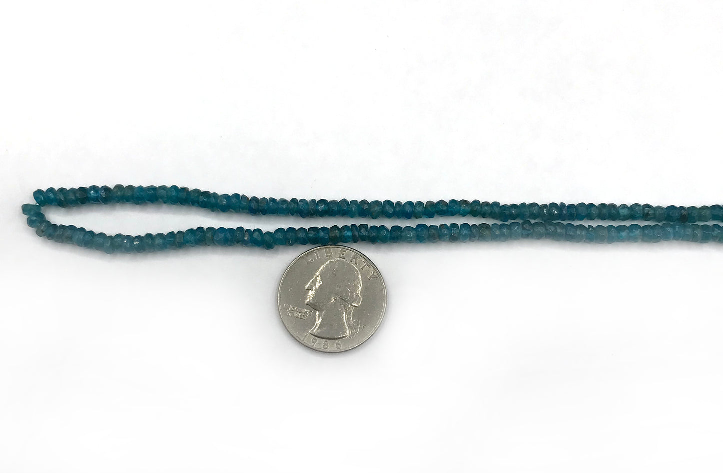 Apatite Roundel Beads Facetted 4 mm