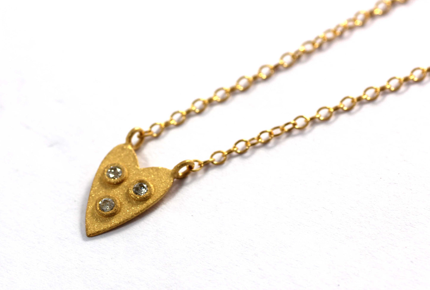 Heart Diamond Pendants. Genuine handmade pave diamond Pendant