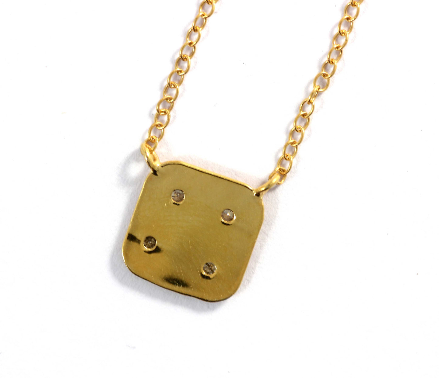 Square Diamond Pendants. Genuine handmade pave diamond Pendant