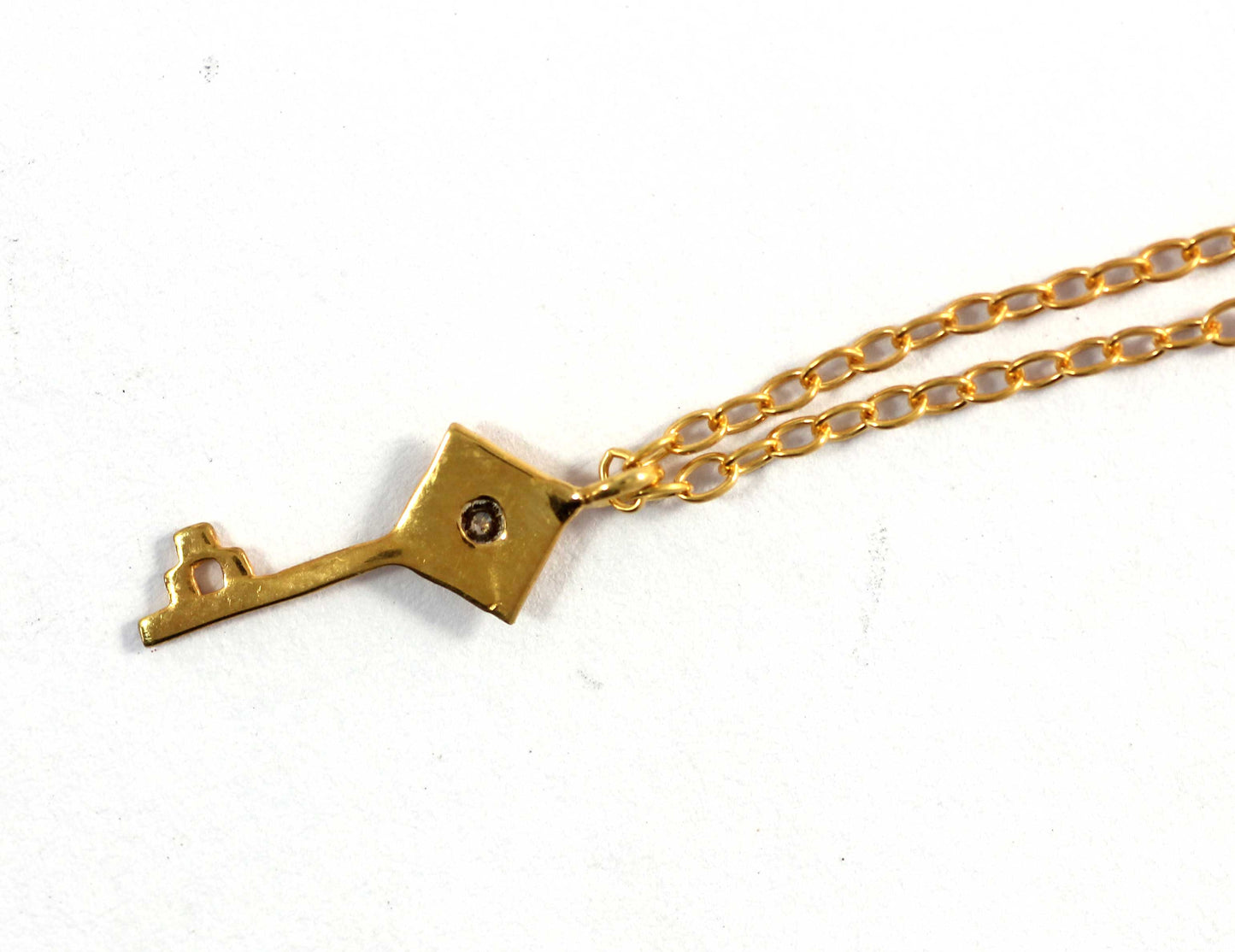 Key Diamond Pendants. Genuine handmade pave diamond Pendant.