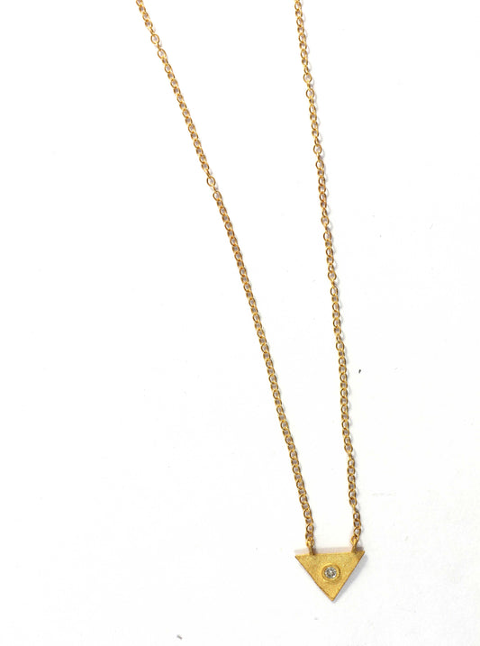 Triangle Diamond Pendants. Genuine handmade pave diamond Pendant