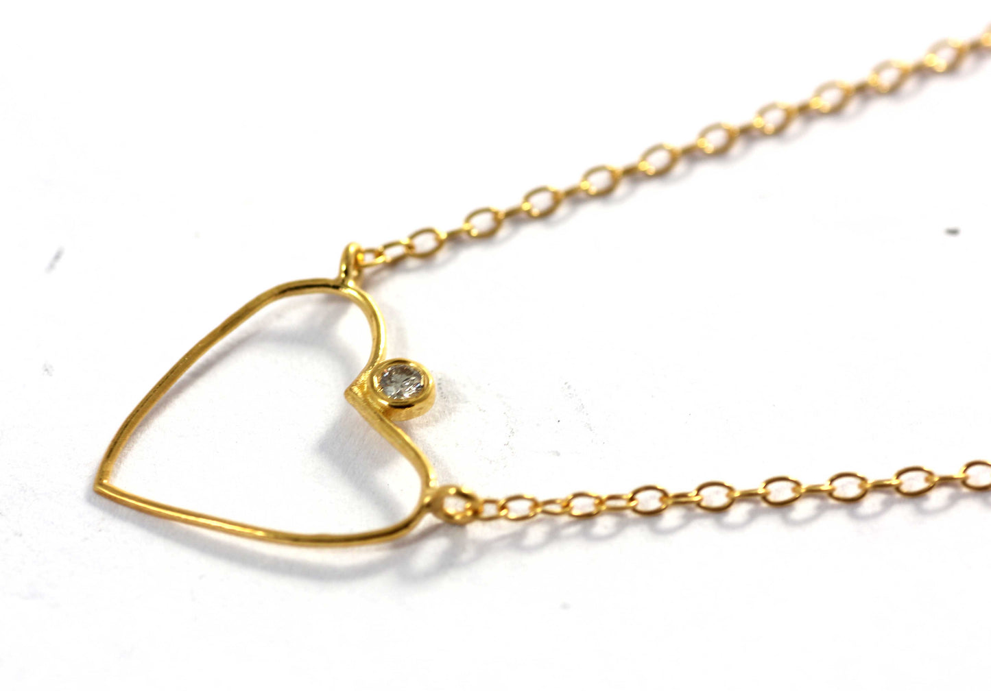 Open Heart Diamond Pendants. Genuine handmade pave diamond Pendant