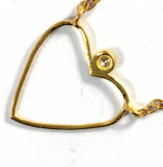 Open Heart Diamond Pendants. Genuine handmade pave diamond Pendant