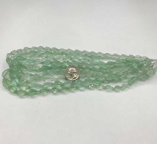 Fluorite Beads Faceted Tear Drops