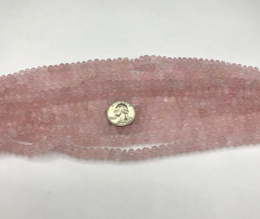 Quartz, Rose Quartz Beads Carved Melons