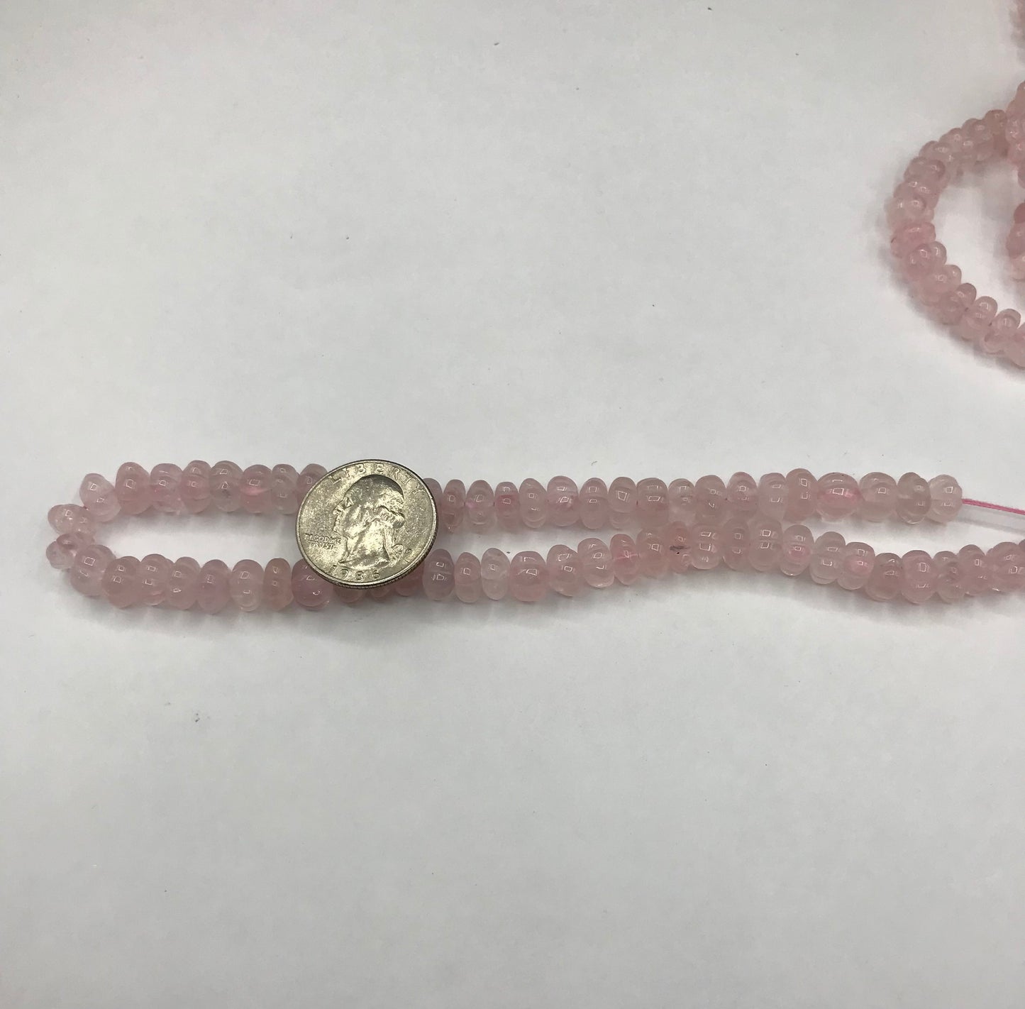 Quartz, Rose Quartz Beads Carved Melons