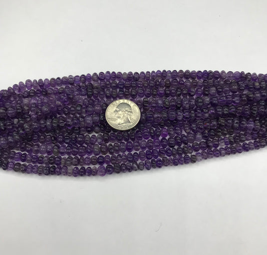 Amethyst Beads Carved Melons