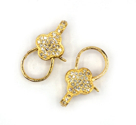 14k Solid Gold Diamond Clasps