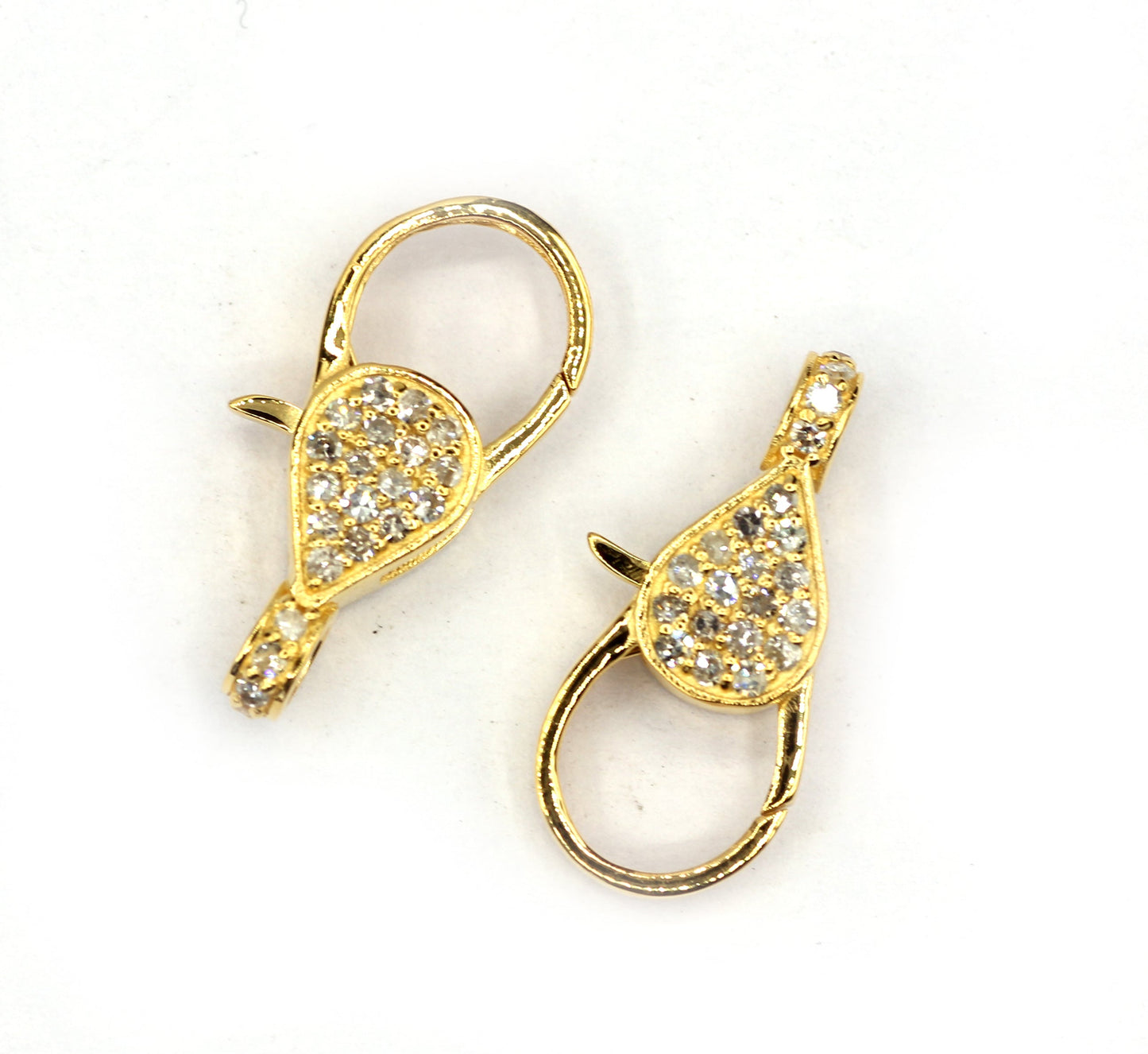 14k Solid Gold Diamond Clasps