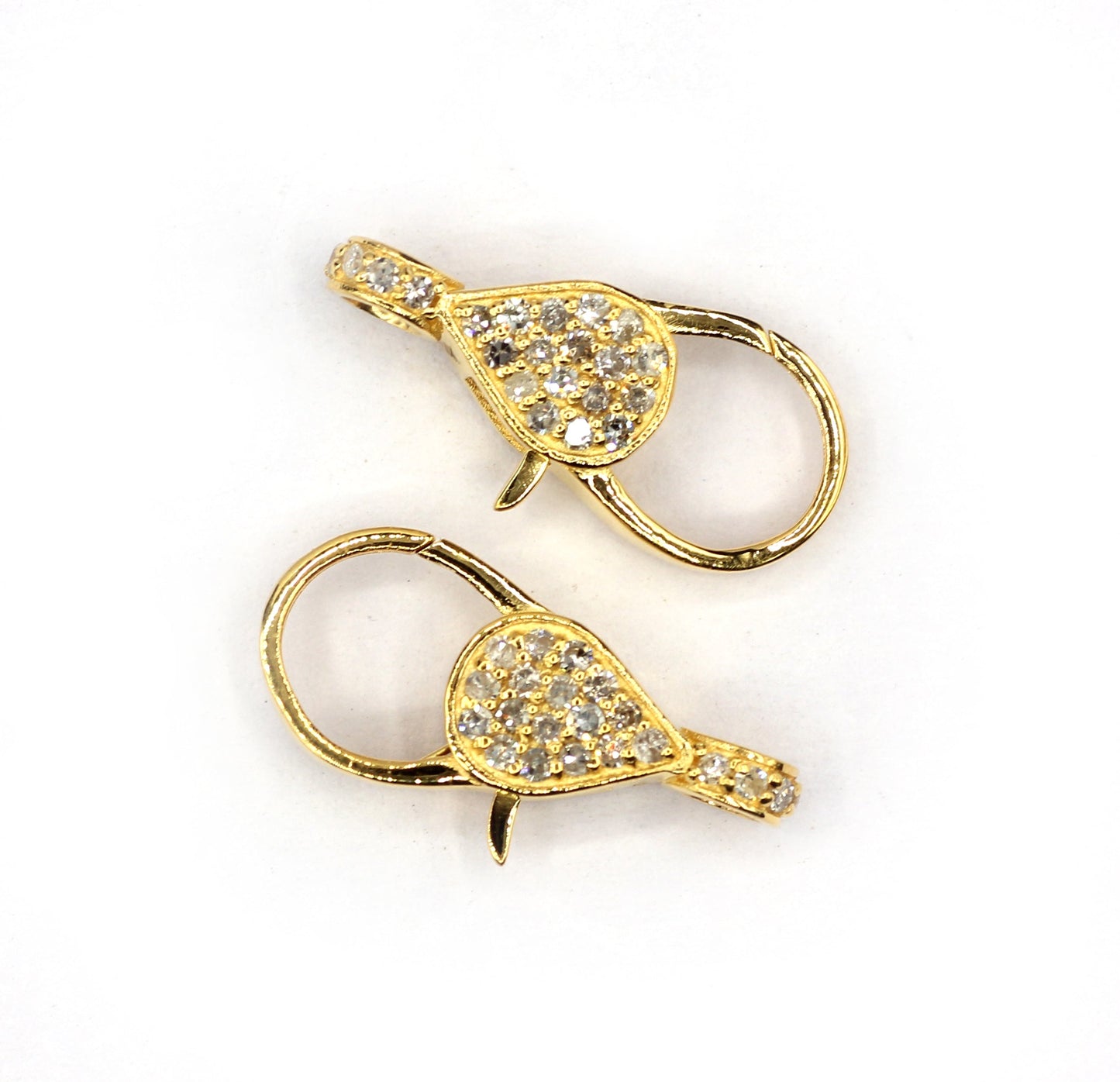 14k Solid Gold Diamond Clasps