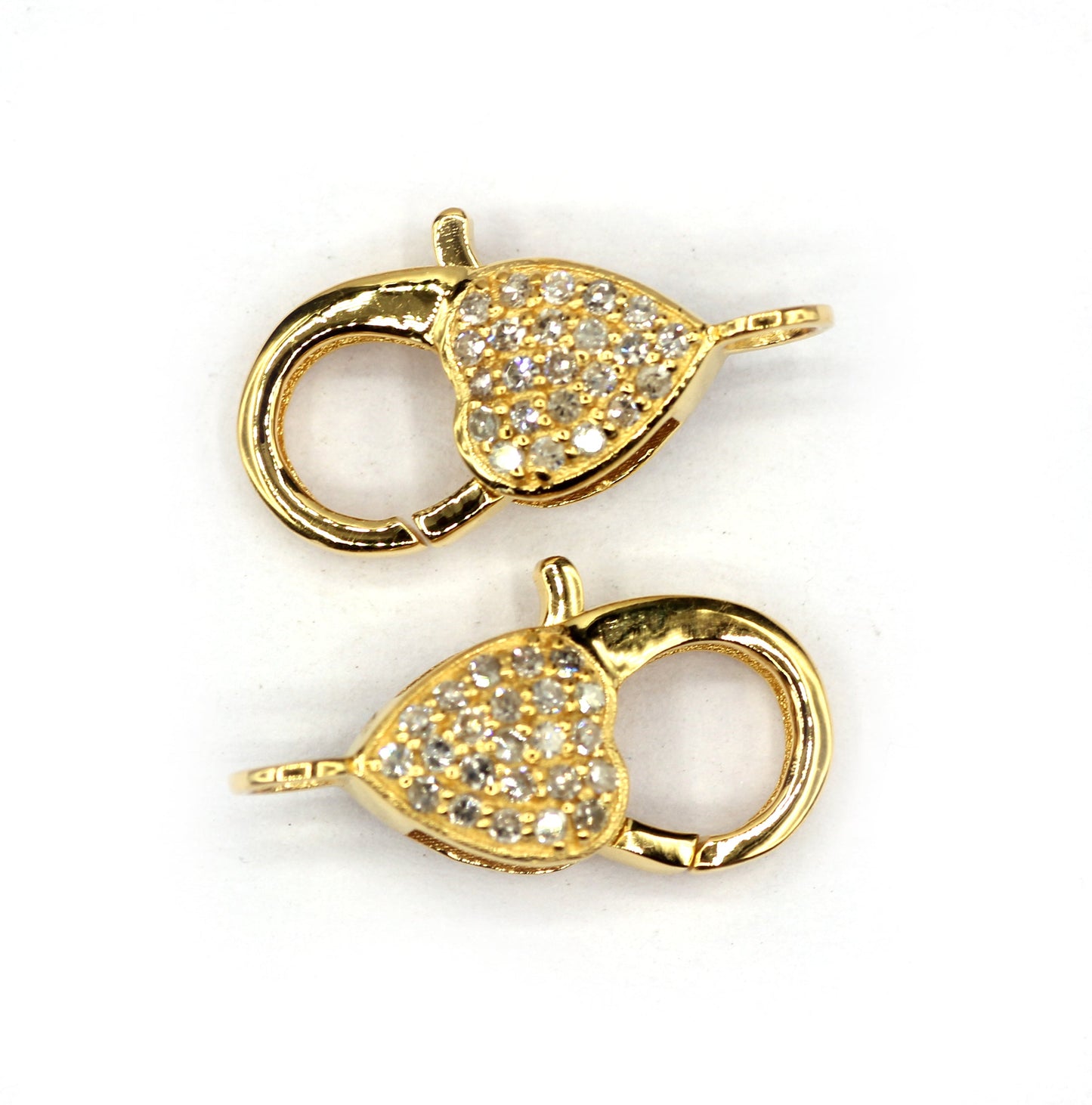 14k Solid Gold Diamond Clasps