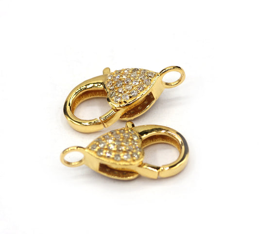 14k Solid Gold Diamond Clasps