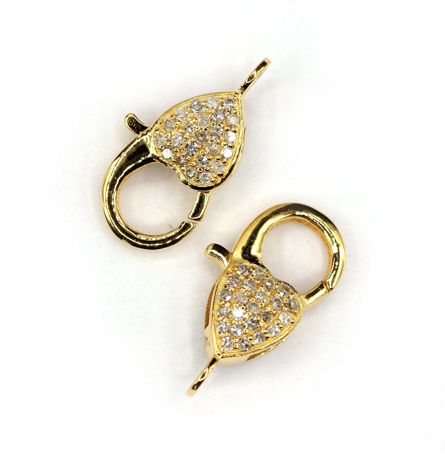 14k Solid Gold Diamond Clasps