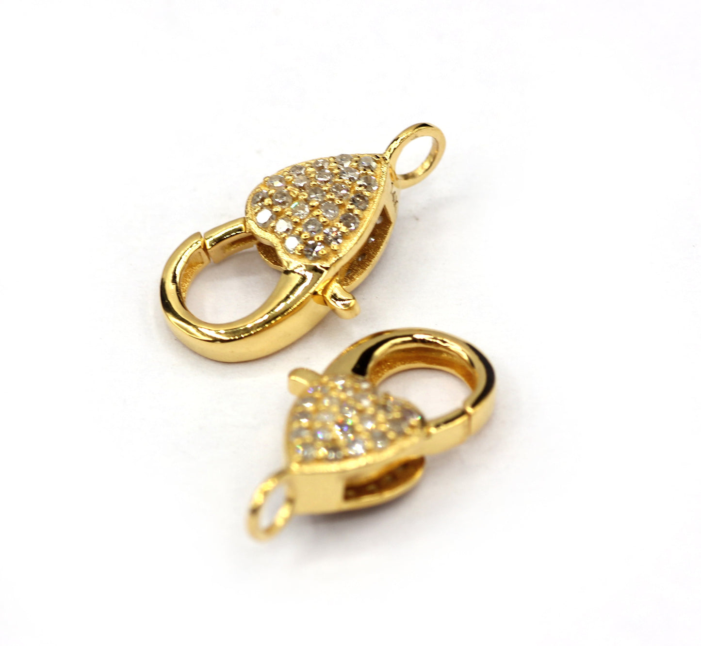 14k Solid Gold Diamond Clasps