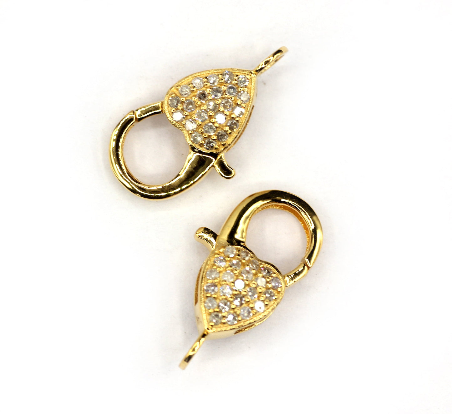 14k Solid Gold Diamond Clasps
