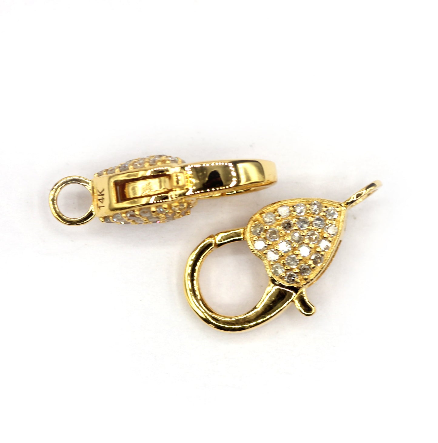 14k Solid Gold Diamond Clasps