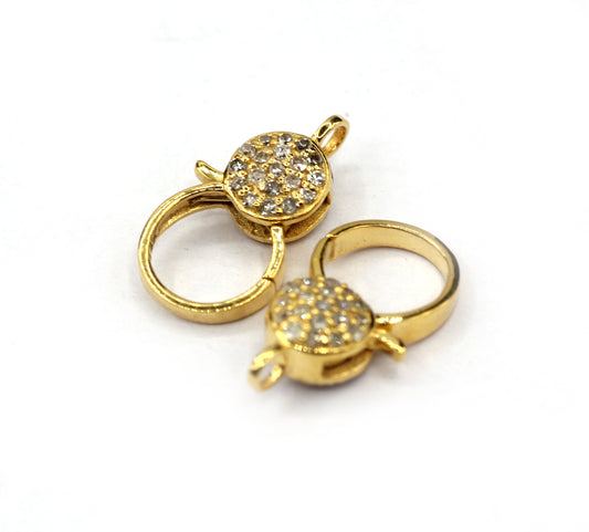 14k Solid Gold Diamond Clasps