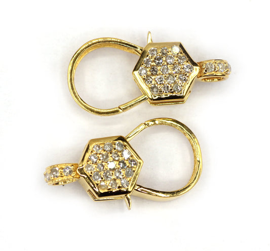 14k Solid Gold Diamond Clasps
