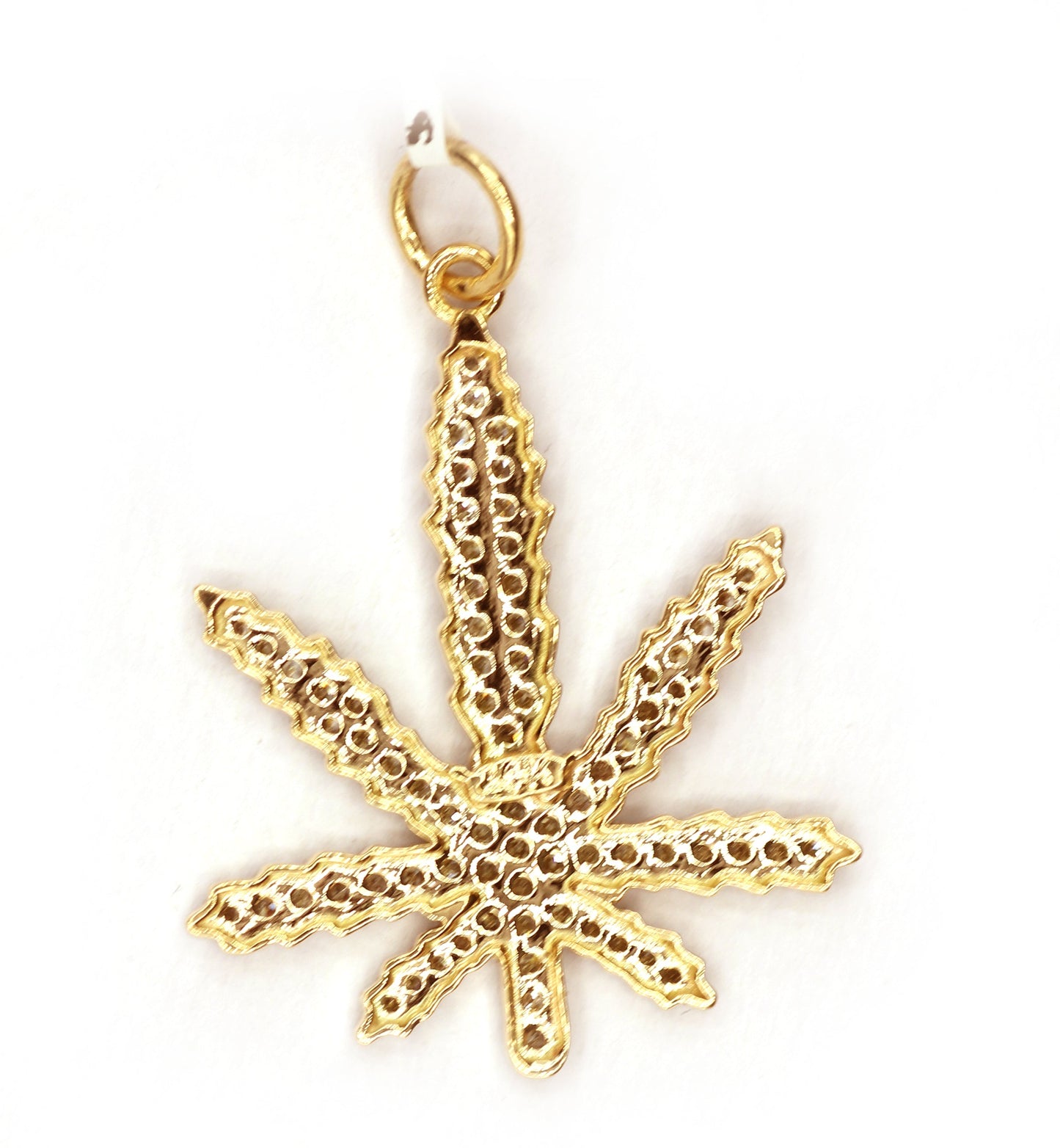 Leaf Shape 14k Solid Gold Diamond Pendants. Genuine handmade pave diamond Pendant.1 4k Solid Gold Diamond Pendants.