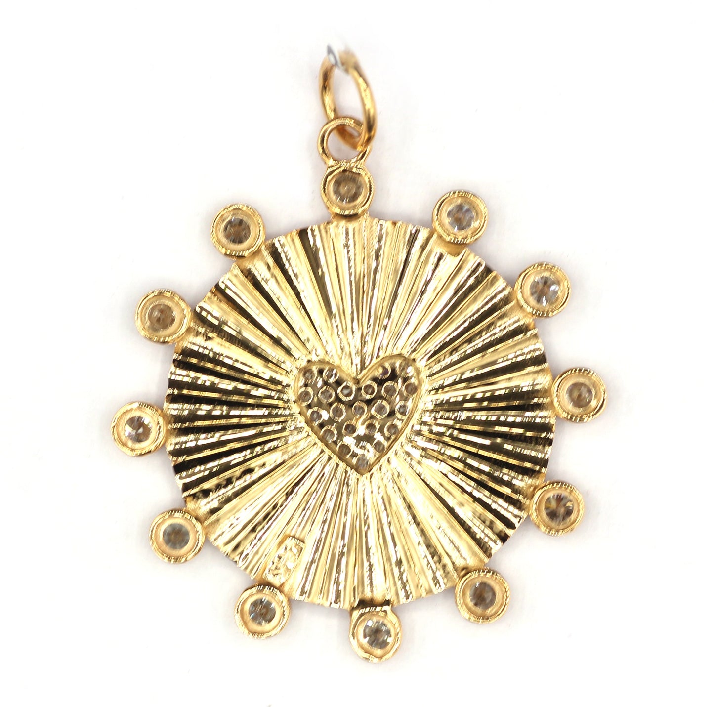 Round Shape 14k Solid Gold Diamond Pendants. 14k Solid Gold Diamond Pendants.