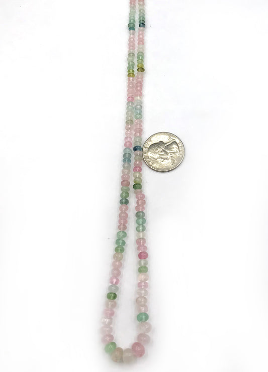 Tourmaline, Multi tourmaline Beads Smooth Rondelle