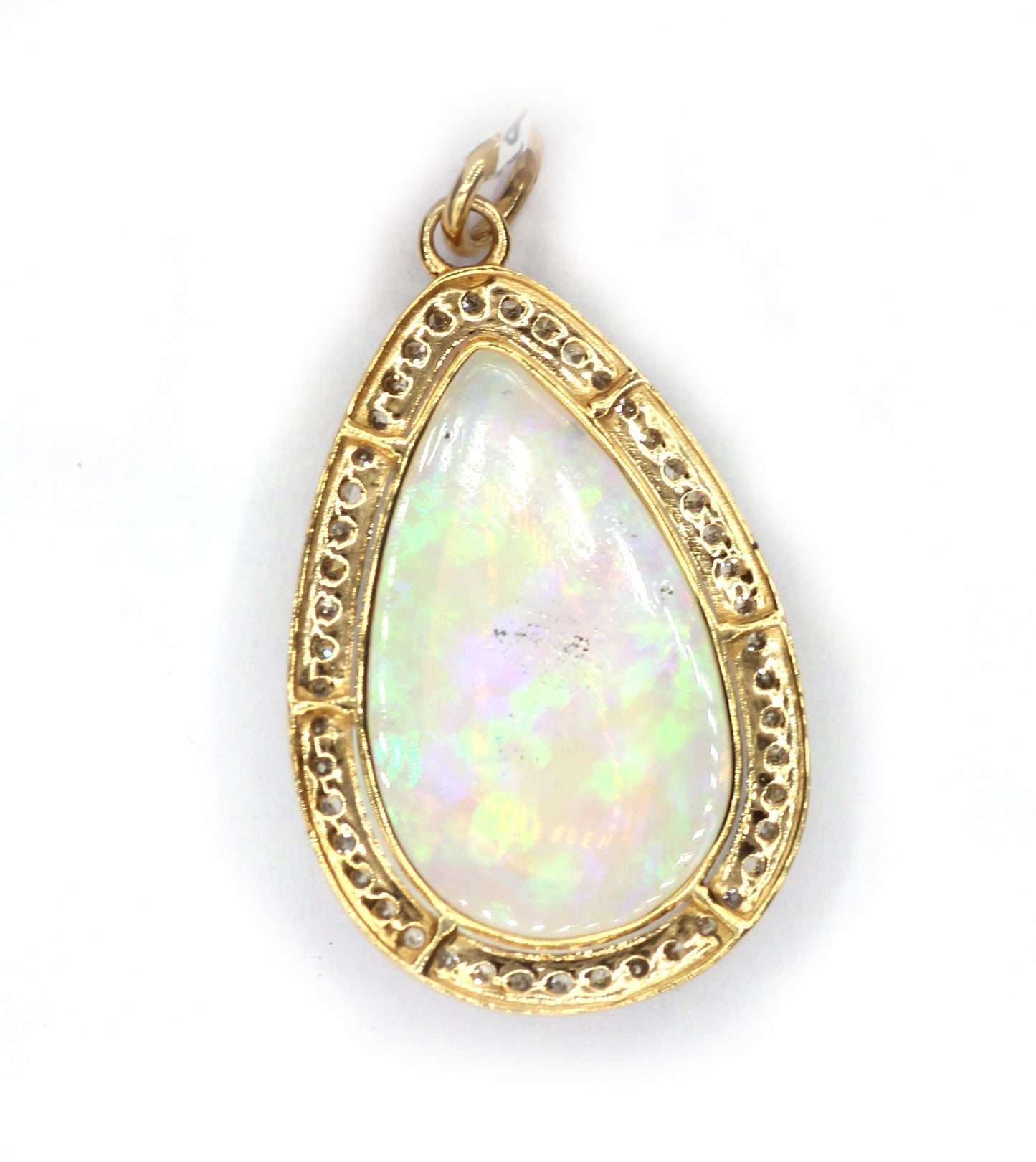Solid 14k Gold Pear Diamond Pendants. 14k Solid Gold Diamond Pendants.