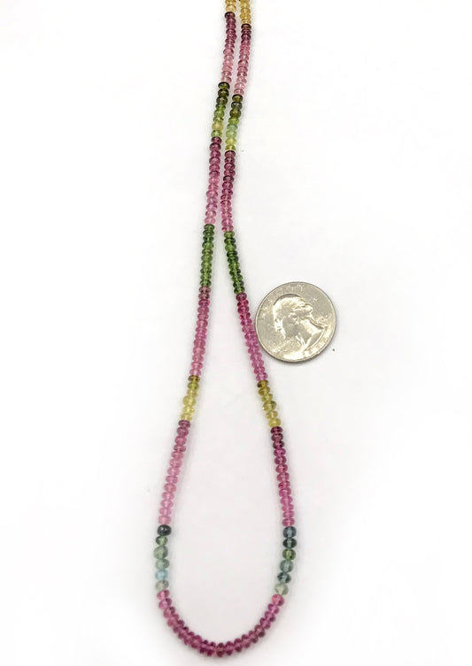 Tourmaline, Multi tourmaline Beads Smooth Rondelle