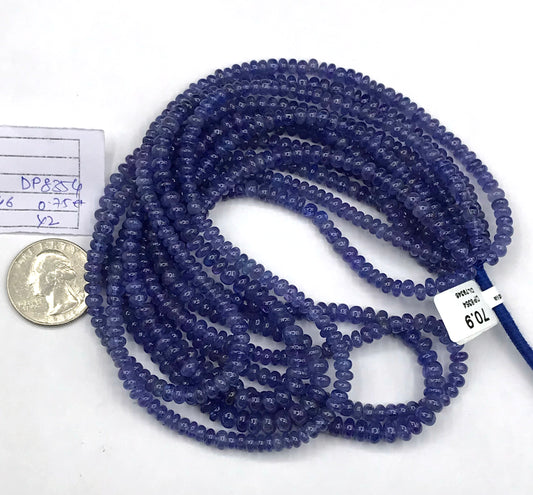Tanzanite Beads Smooth Rondelle
