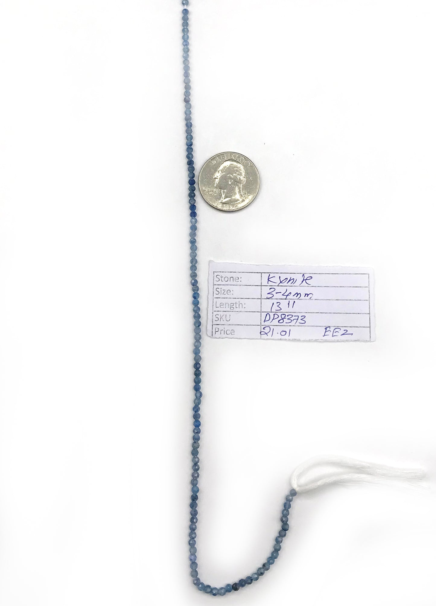 KYANITE BEADS ROUND FACETED 3-4MM