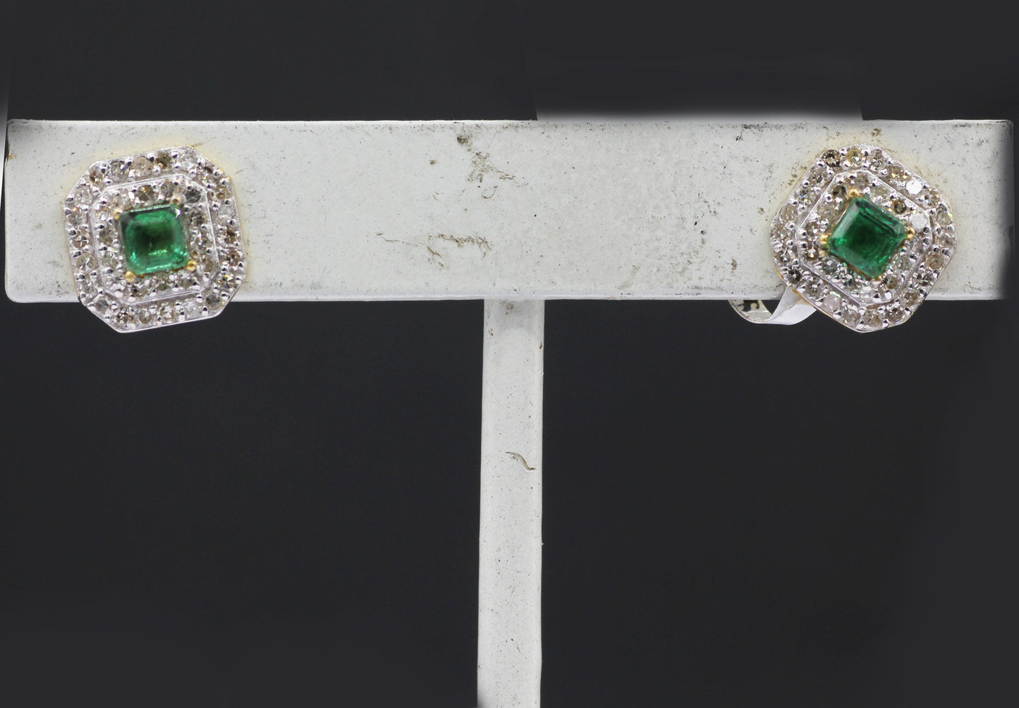 14k Solid Gold Diamond Stud Earring. Genuine handmade pave diamond Earring. 14k Solid Gold Diamond Earring..