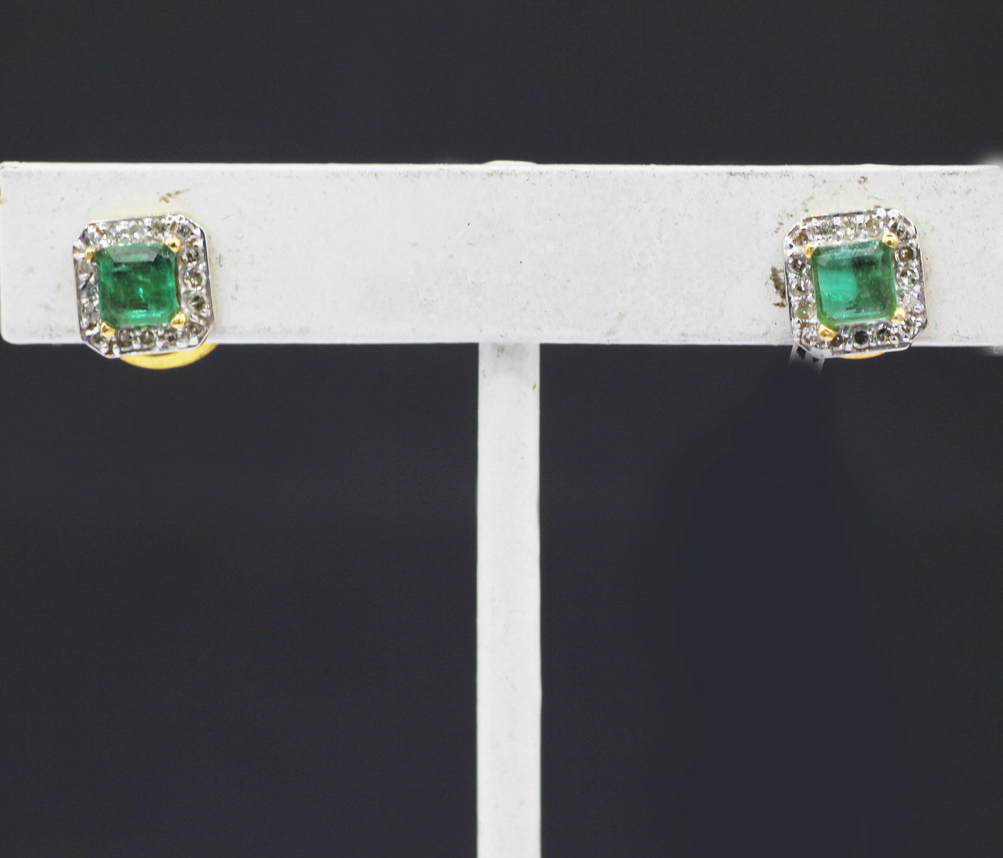 14k Solid Gold Diamond Stud Earring. Genuine handmade pave diamond Earring. 14k Solid Gold Diamond Earring..