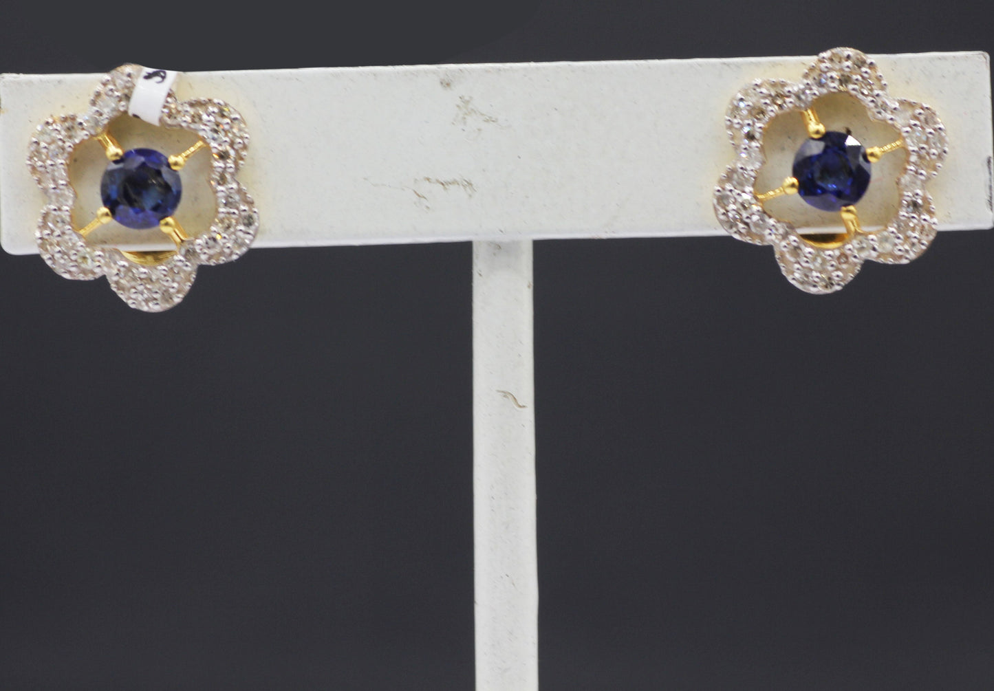 14k Solid Gold Diamond Stud Earring. Genuine handmade pave diamond Earring. 14k Solid Gold Diamond Earring..