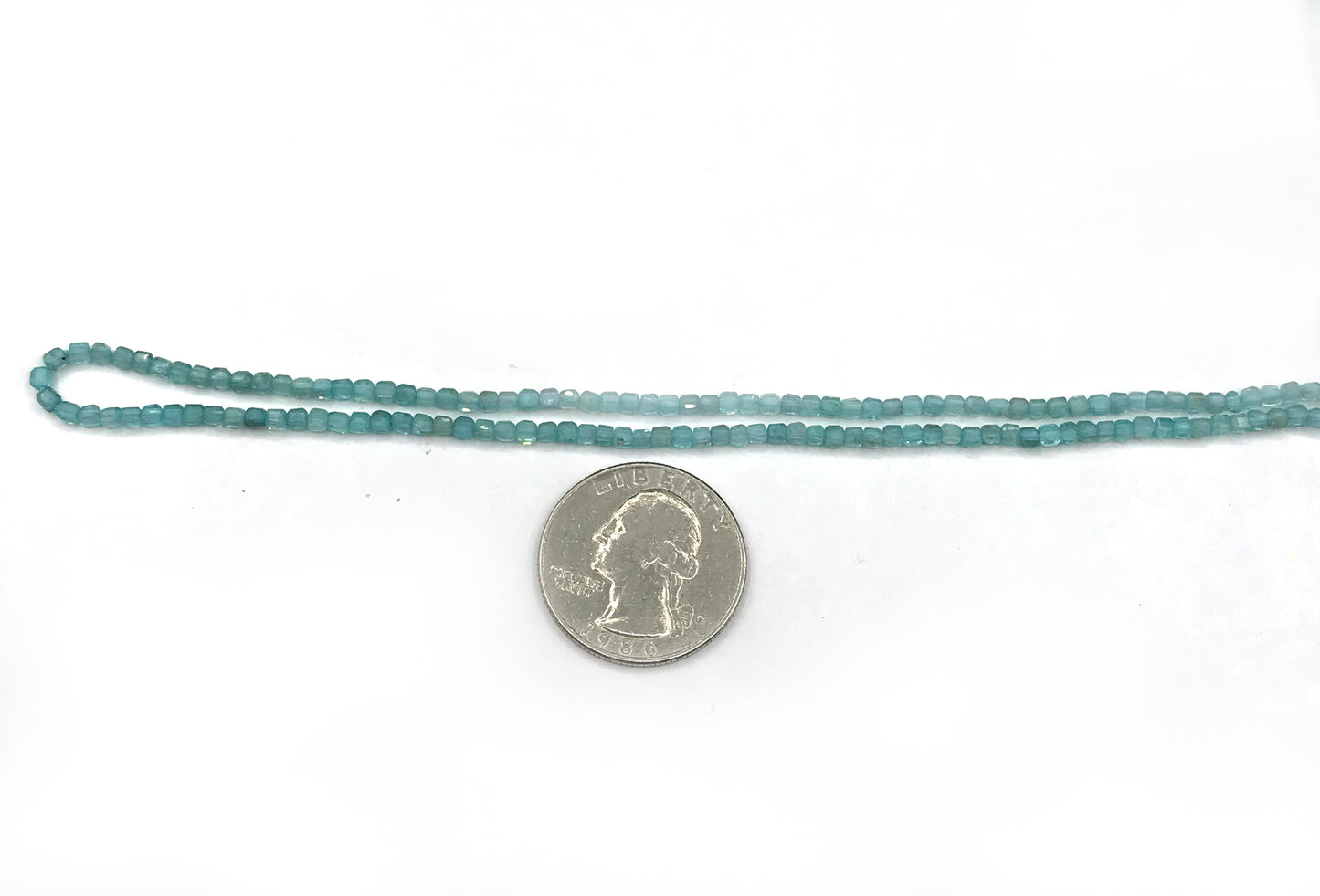 Apatite Faceted Square, Apatite faceted box, faceted cube.