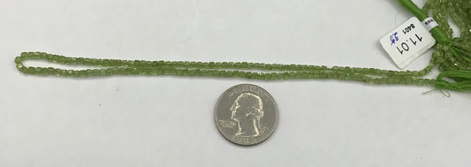 Peridot Faceted Square, Peridot faceted box, faceted cube.