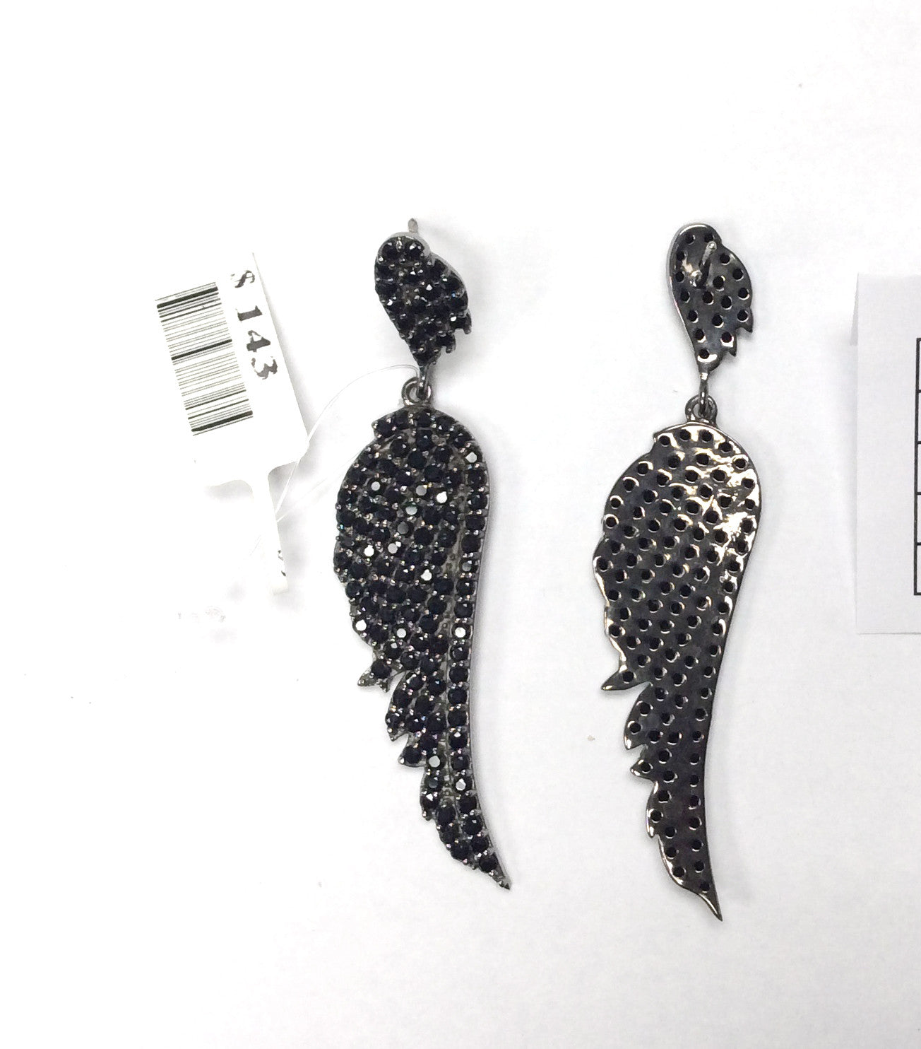 Black Spinel Silver Earring