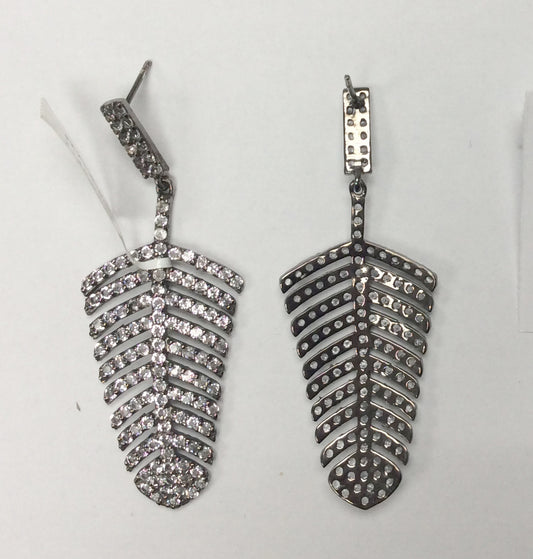 White Topaz Silver Earring