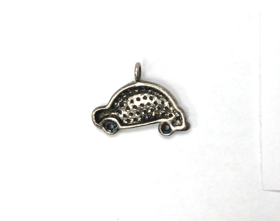Car Shape Pave Diamond Charm