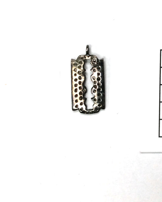 Blade Shape Pave Diamond Charm