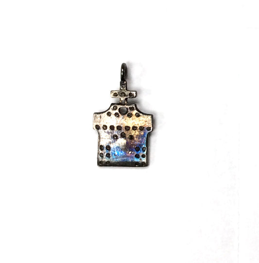 Home Shape Pave Diamond Charm