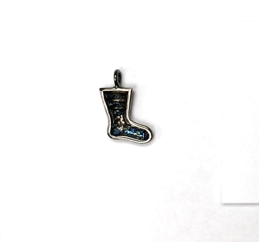 Boot Shape Pave Diamond Charm