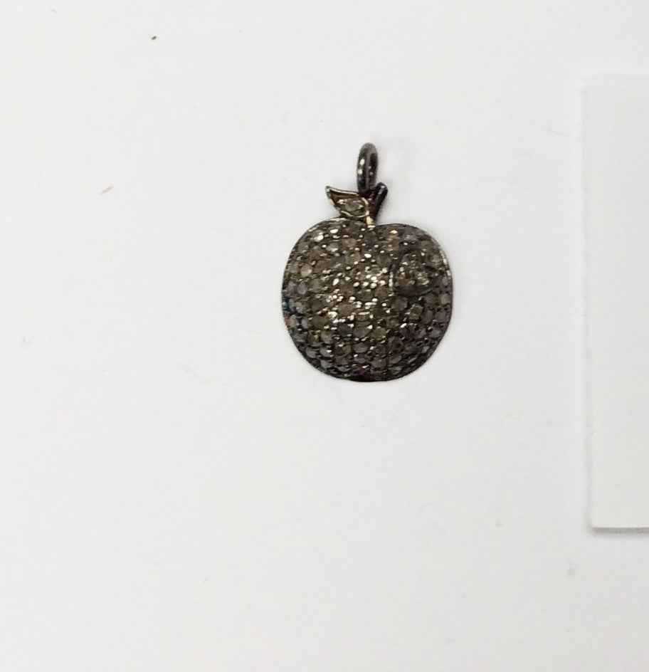 Apple Shape Pave Diamond Charm