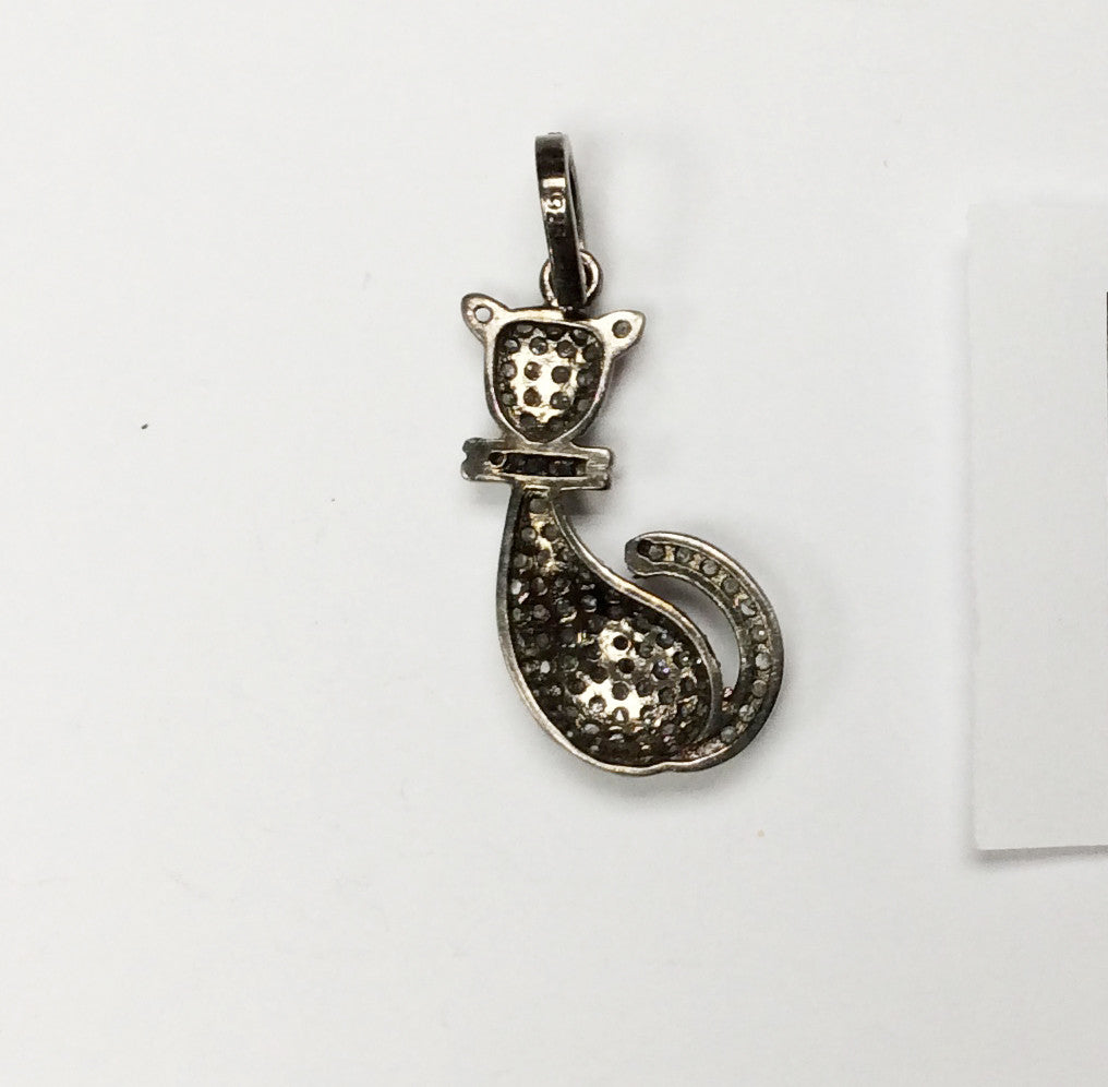 Cat Pave Diamond Charm