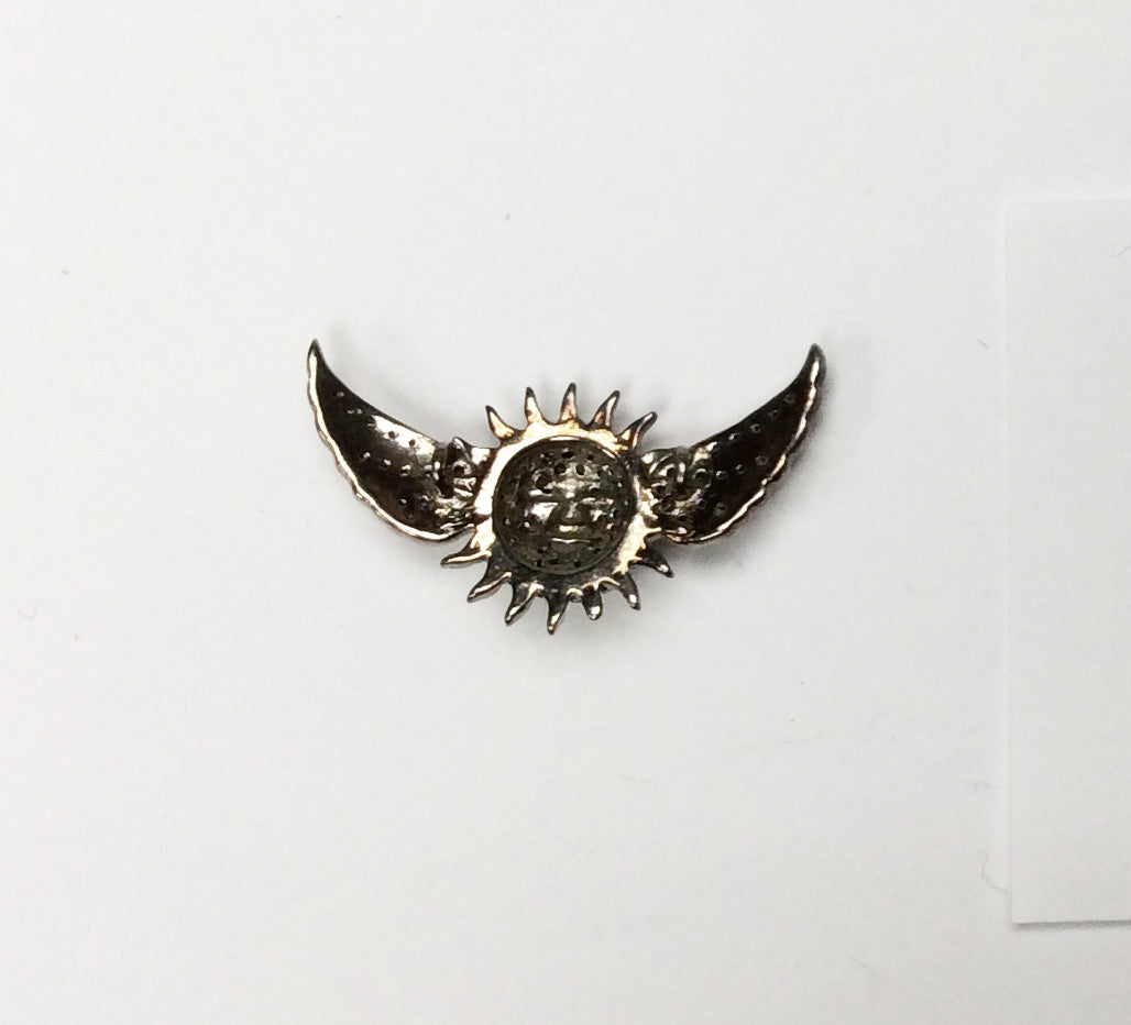 Sun with wings Pave Diamond Charm