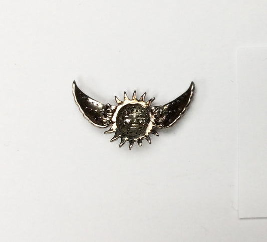 Sun with wings Pave Diamond Charm