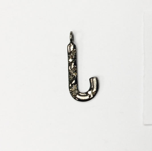 Initial J Diamond Charm