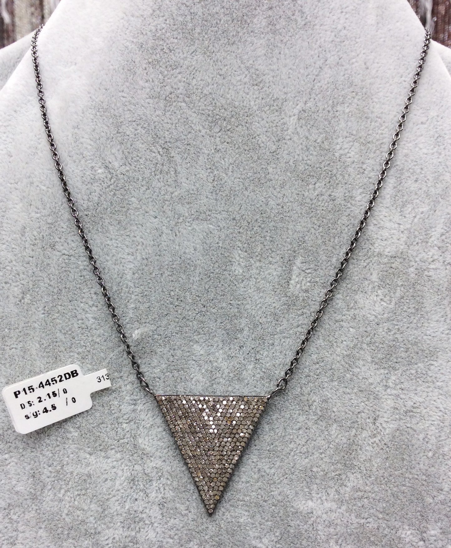 Triangle Diamond Pave Pendant