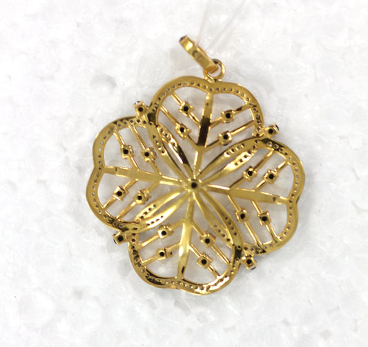 Silver Diamond Charm .925 Oxidized Sterling Silver Diamond Charms, Genuine handmade pave diamond Charm Size Approx 2.68"(67 MM)